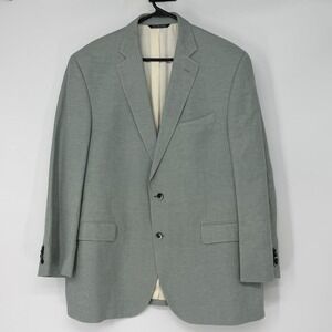 Jack Victor Luxor Mens 43R Sage Green Linen Silk Sport Coat Blazer Made Canada